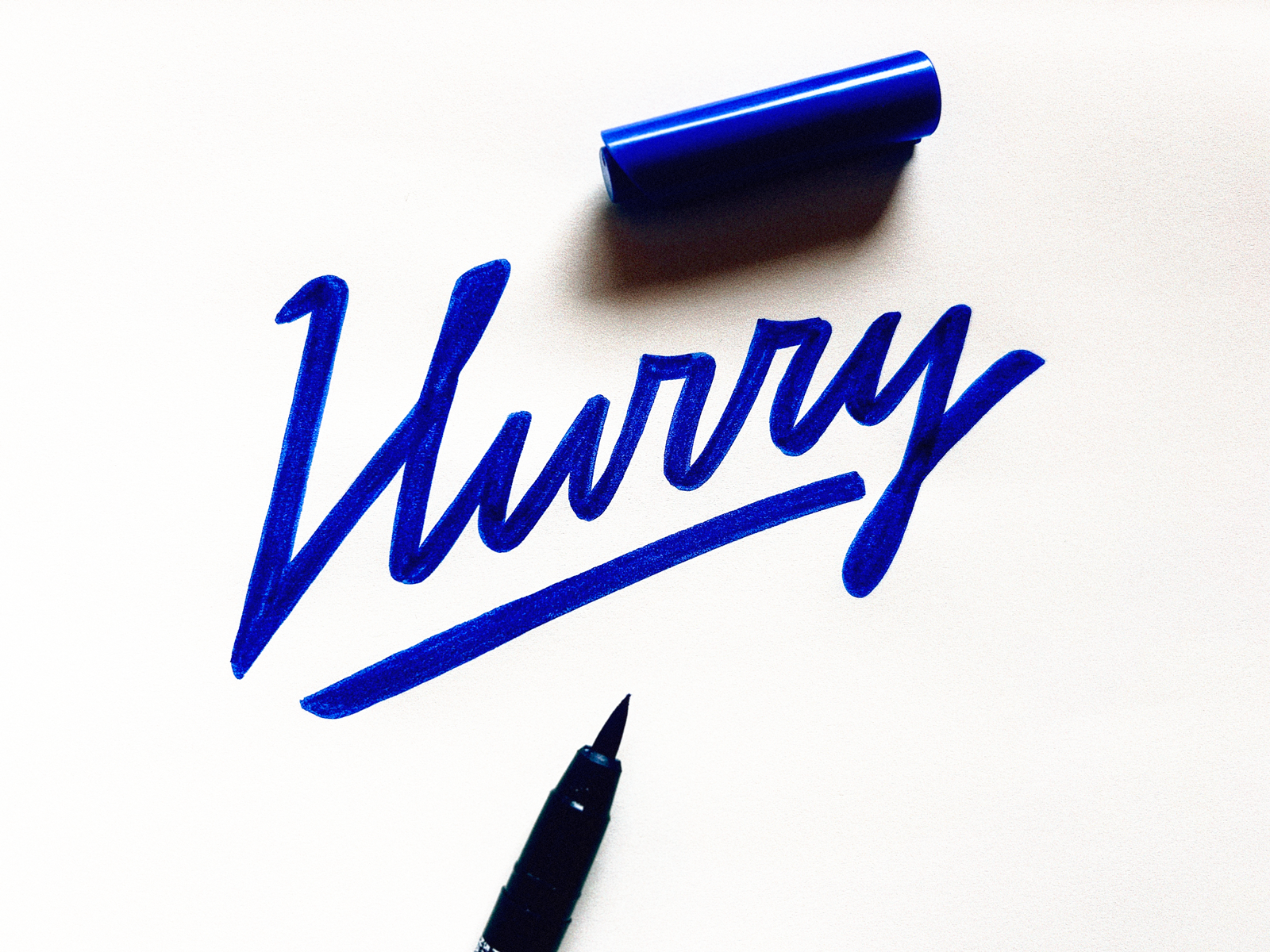 Hurry: handlettering branding calligraphy custom design flow fun handlettering identity lettering logo origina premium script solid type unique wordmark