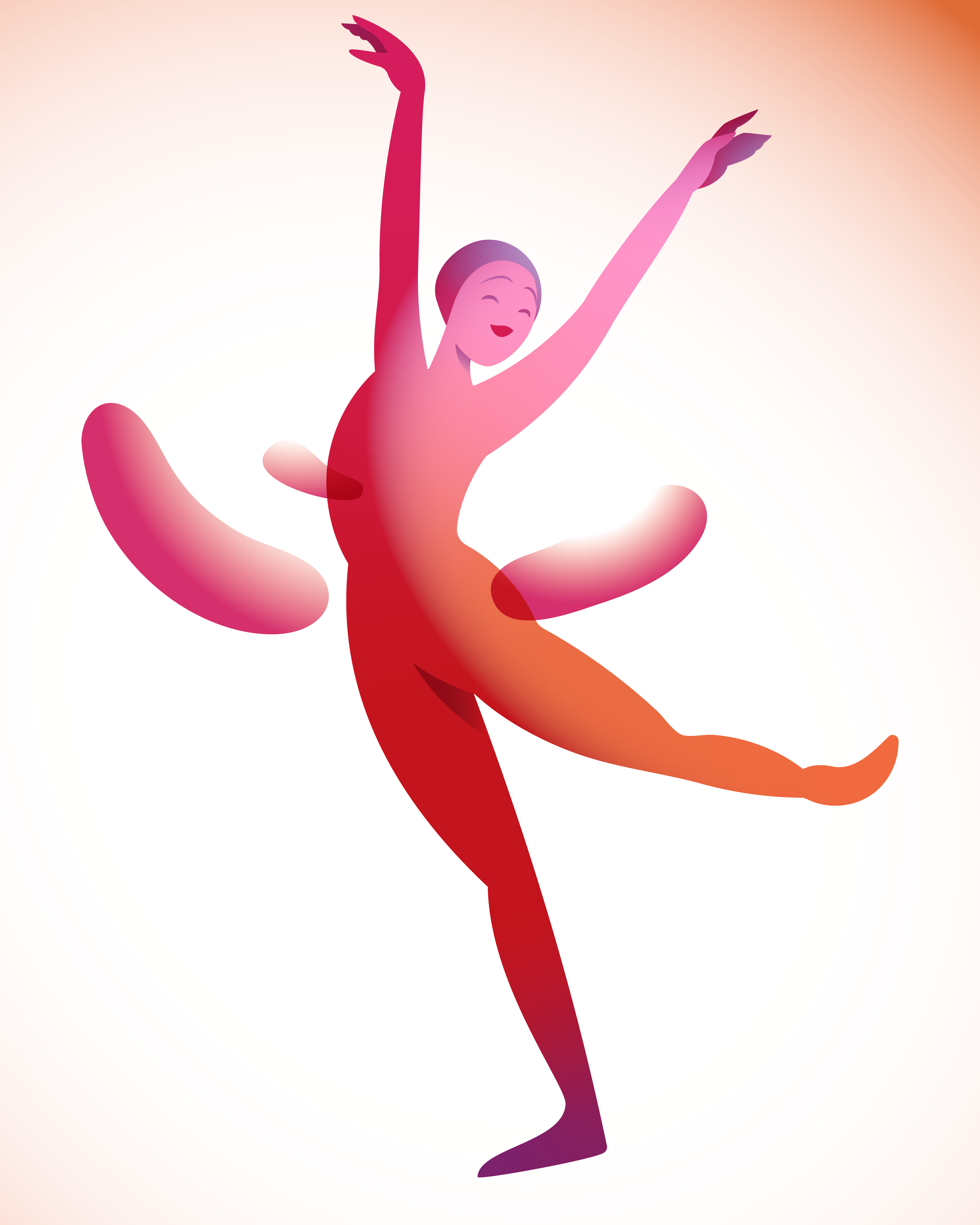 Pink Dancer illustration illustrator vector