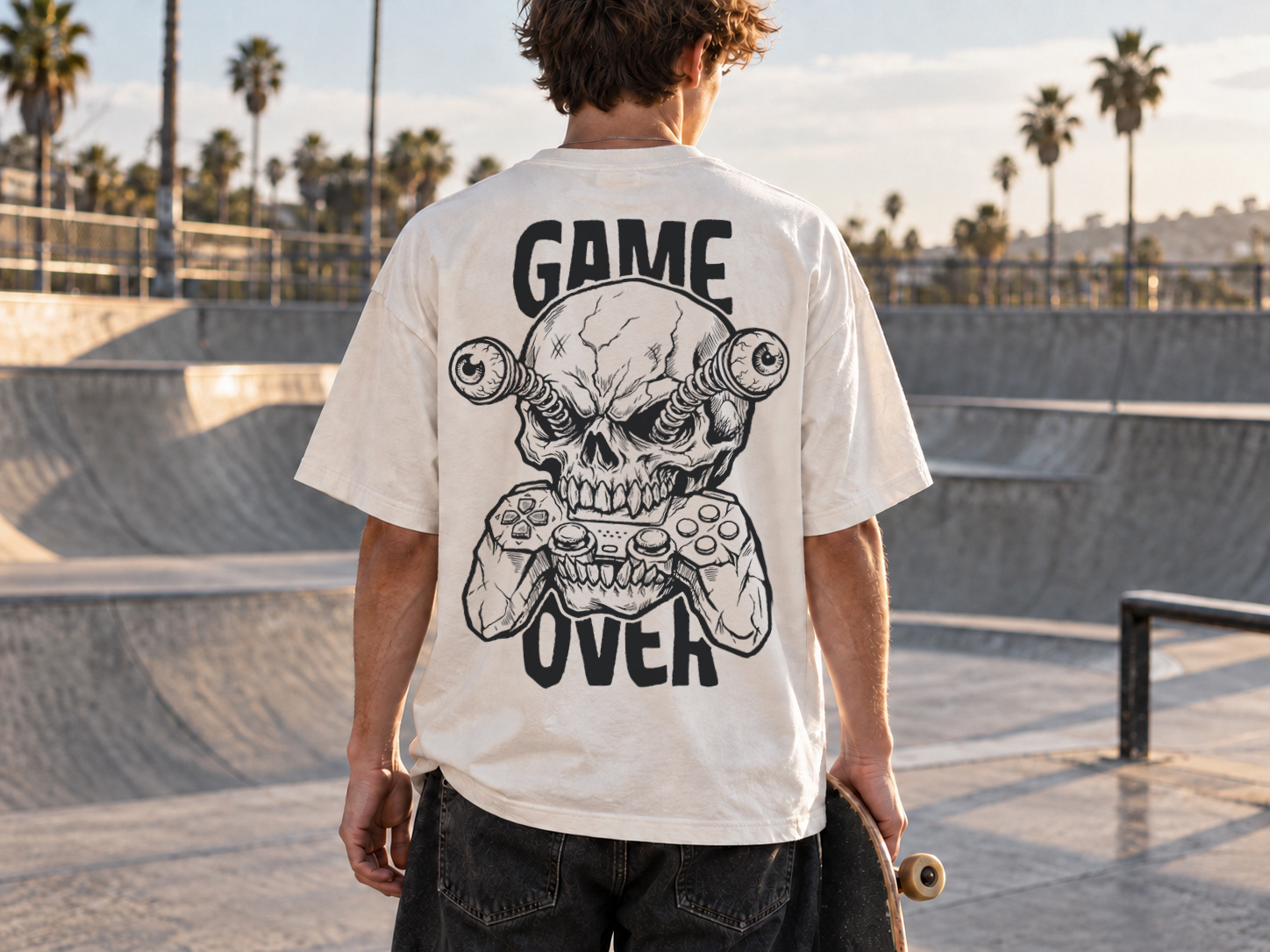 Game Over T-shirt design branding design graphic design illustration lettering print t shirt typography