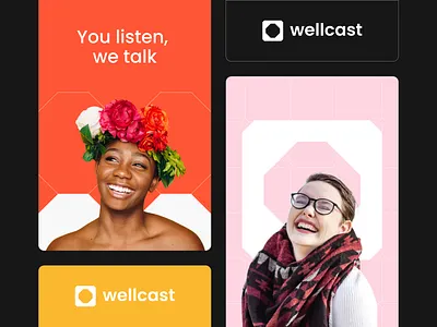 Wellcast - Visual identity for the podcast platform ads design banner design brand identity brand identity design branding branding design graphic design logo logo design logotype marketing materials podcast promo materials smm design