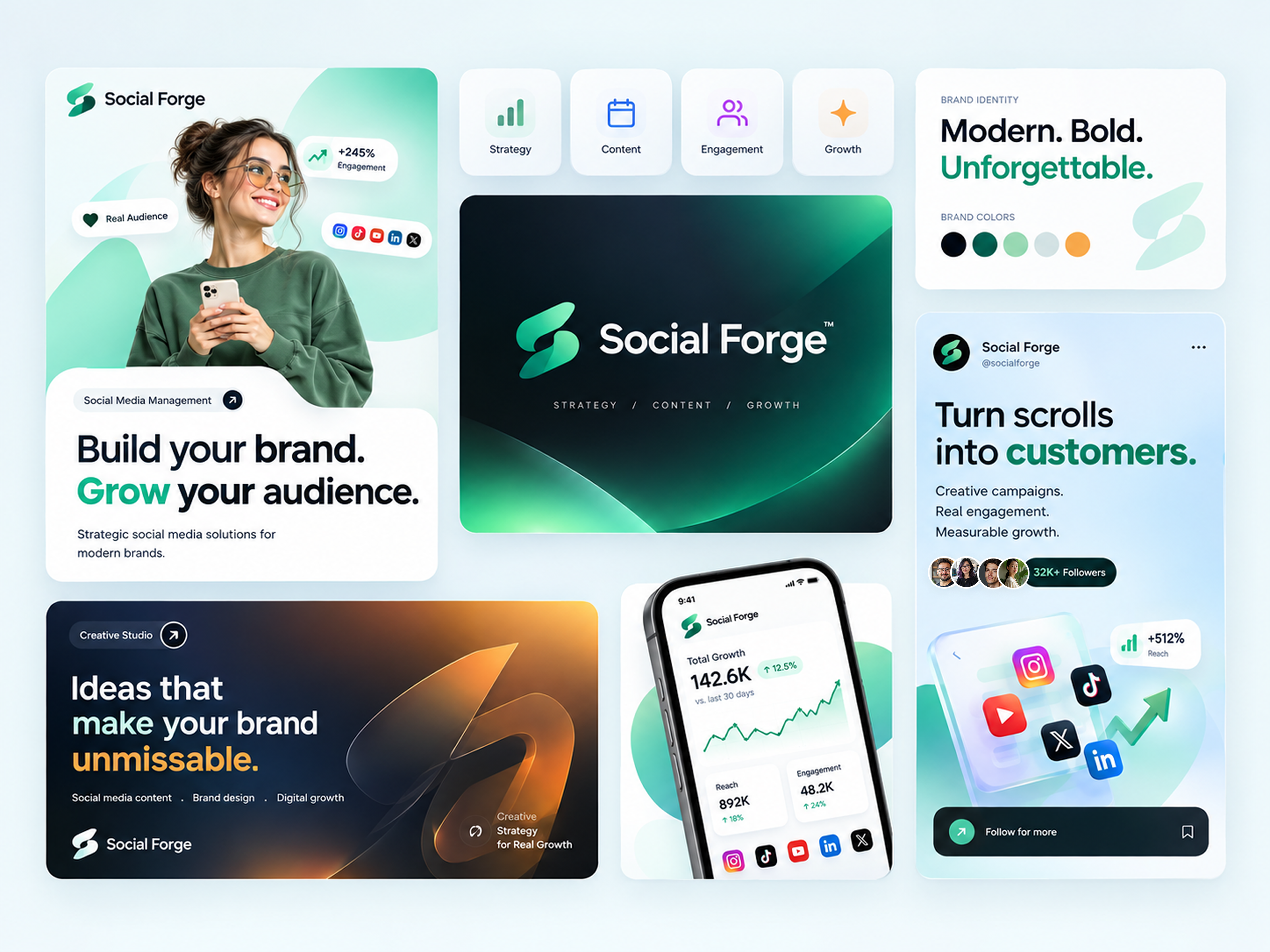 Social Forge Brand branding logo
