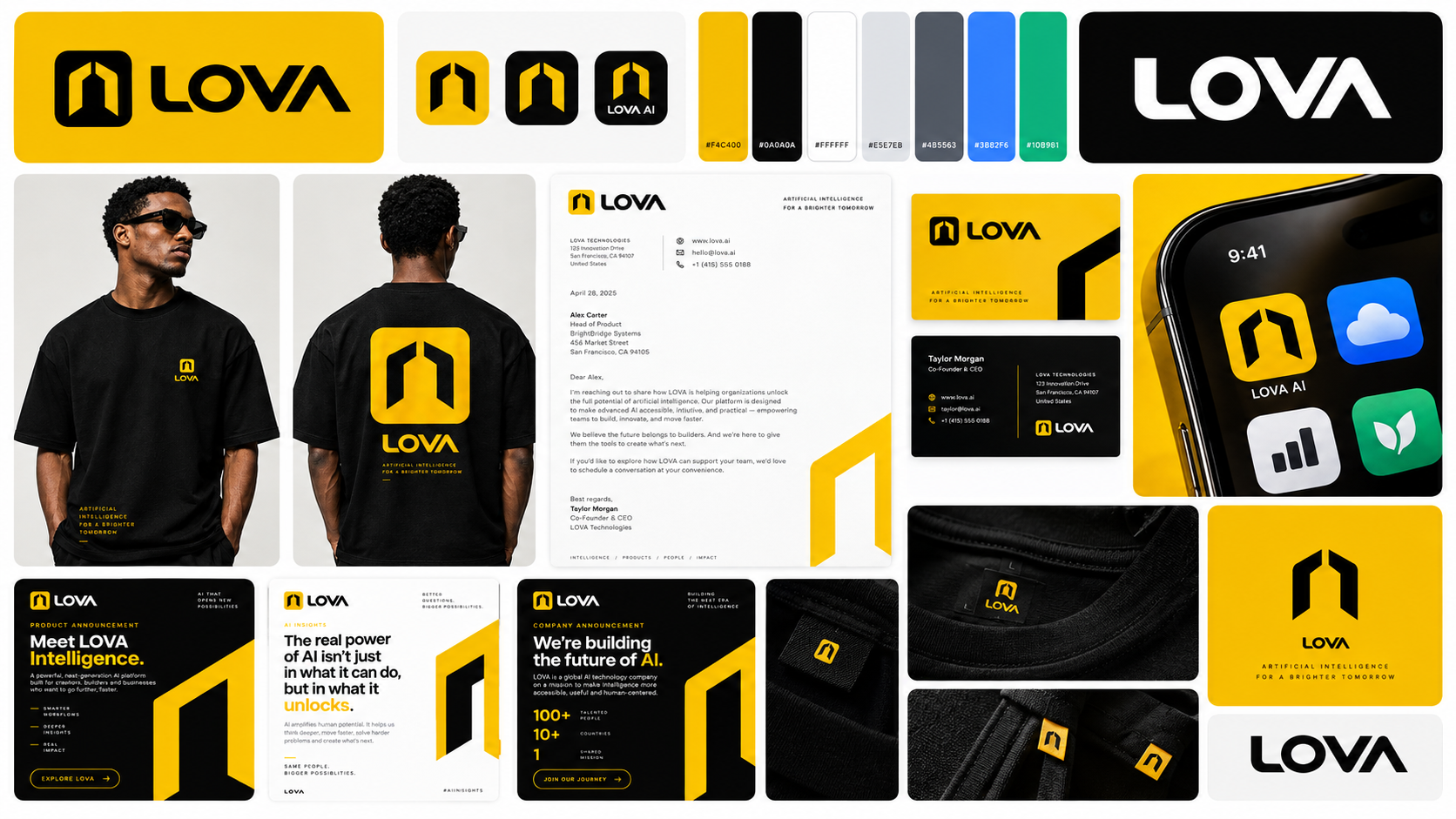 LOVA — Logo Design + Brand Identity for AI Brand & SaaS Company ai company logo artificial intelligence brand guideline brand identity branding corporate branding custom logo design design graphic design illustration logo logo design mascot logo mascot logo deisgn merch design mobile app icon design saas brand identity tech brand design visual identity