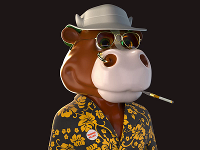 Fear and Loathing 3danimation 3dart 3dcharacter 3dillustration 3dmodeling btc characterdesign charactermodeling nft nftart nftcharacter nfttoken ordinal