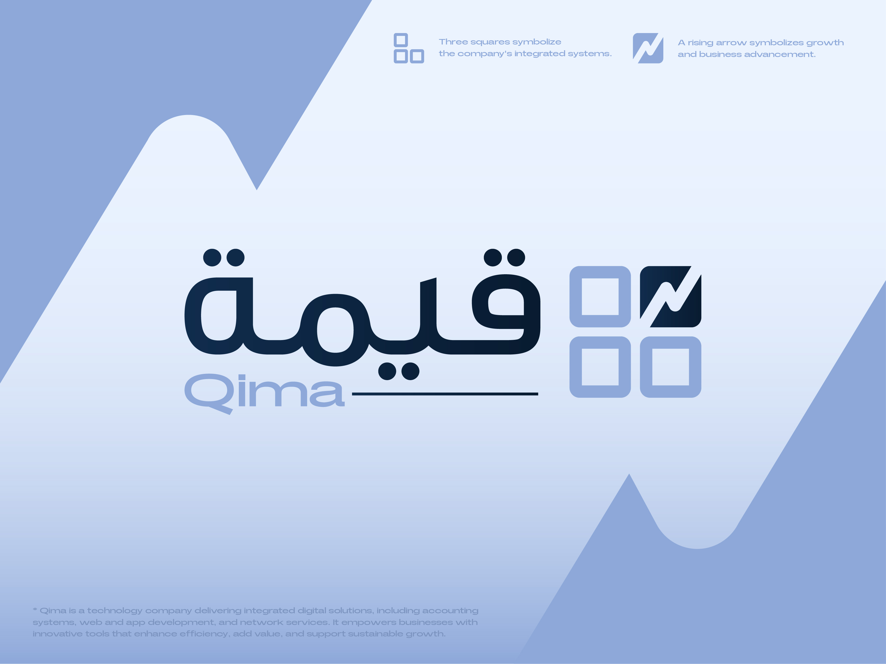 Qima – Technology Solutions Logo Design arabic branding arabic logo brand identity branding design digital branding digital identity dribbble illustration logo logo design modern logo saas branding software branding tech branding tech identity tech logo technology logo ui visual identity