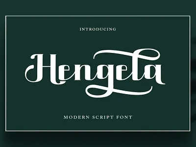 Hengela Script Font branding calligraphy cards casual design elegant fashion font illustration logo modern script wedding