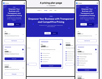 Pricing Plan Page (Mobile) design page pricing pricing plan pricing plan page pricing plan page design ui ux website