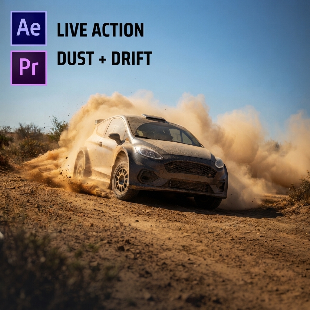 Example of Live Action Dust + Drift VFX