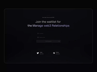 🌐 Gyre - Waitlist for WEB3 animation blockchain crm crypto cryptocurrency landing page nft telegram ui design uiux waitlist web3