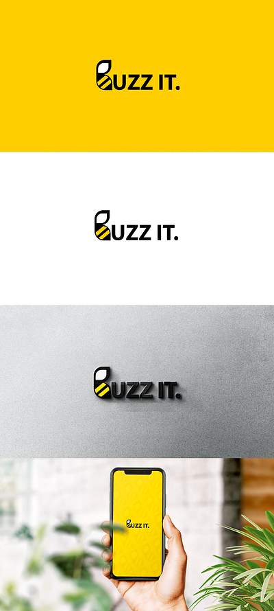 Buzz it Messaging Software App Logo adobe brand identity branding design graphic design illustration logo ui ux vector