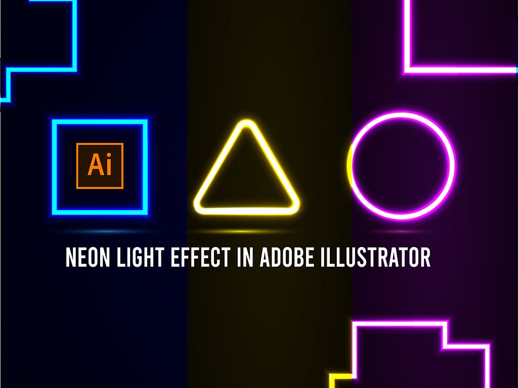 Neon Light Effect in Adobe Illustrator tutorial by KovTok on Dribbble