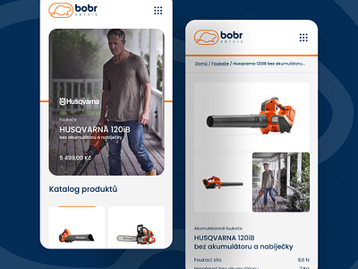 Bobr Servis - Mobile design agency design garden husqvarna mobile ui ux web webdesign website