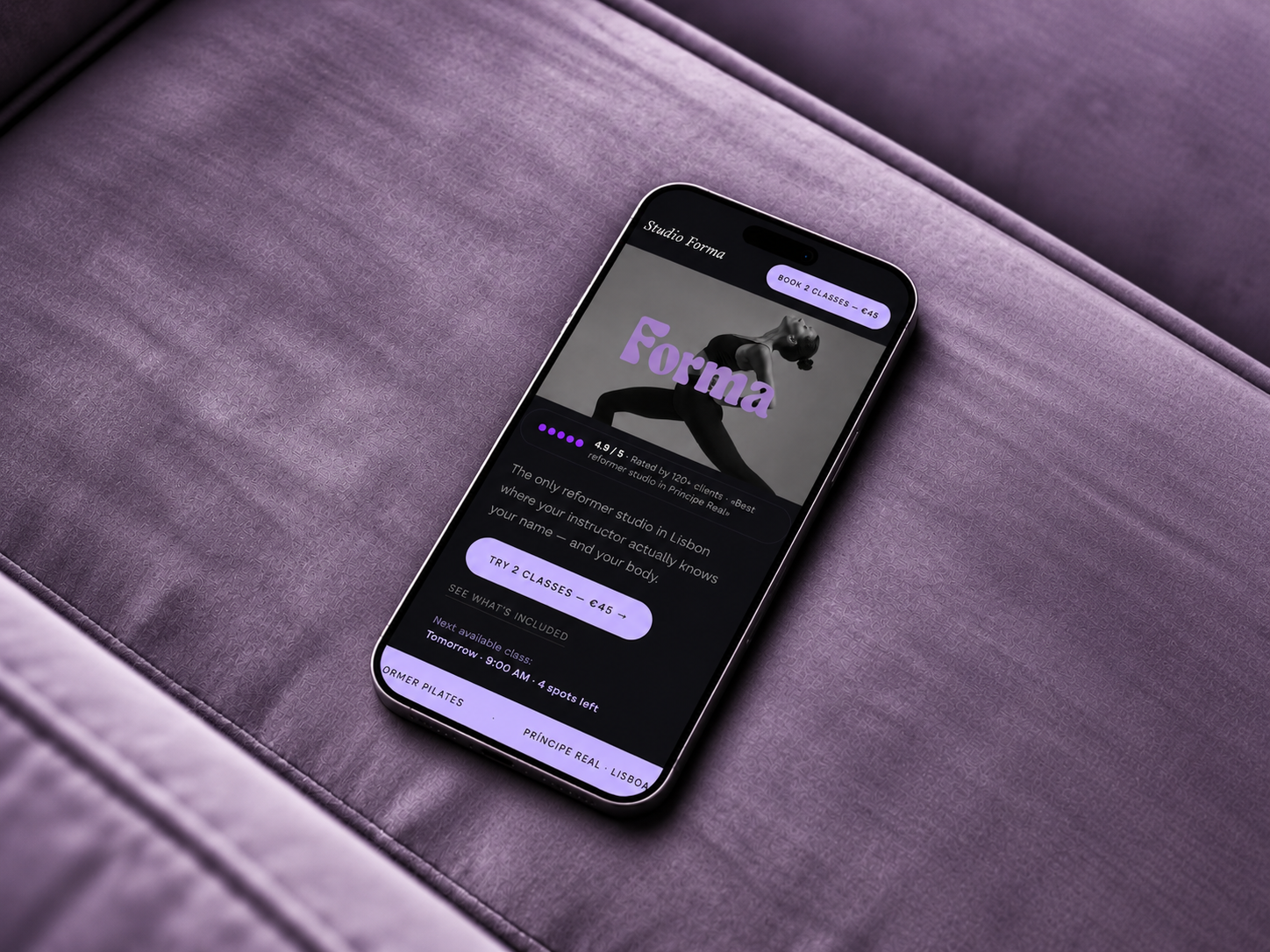 Pilates Studio - Design UX/UI branding seo audit uxui web design