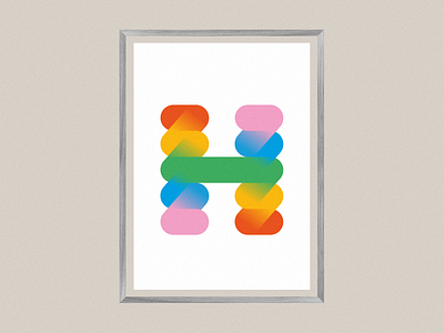 Honedon Posters - Letter H (4/4) art chill color colorful creative design fire graphic graphic design h illustration letter office pencil poster wall