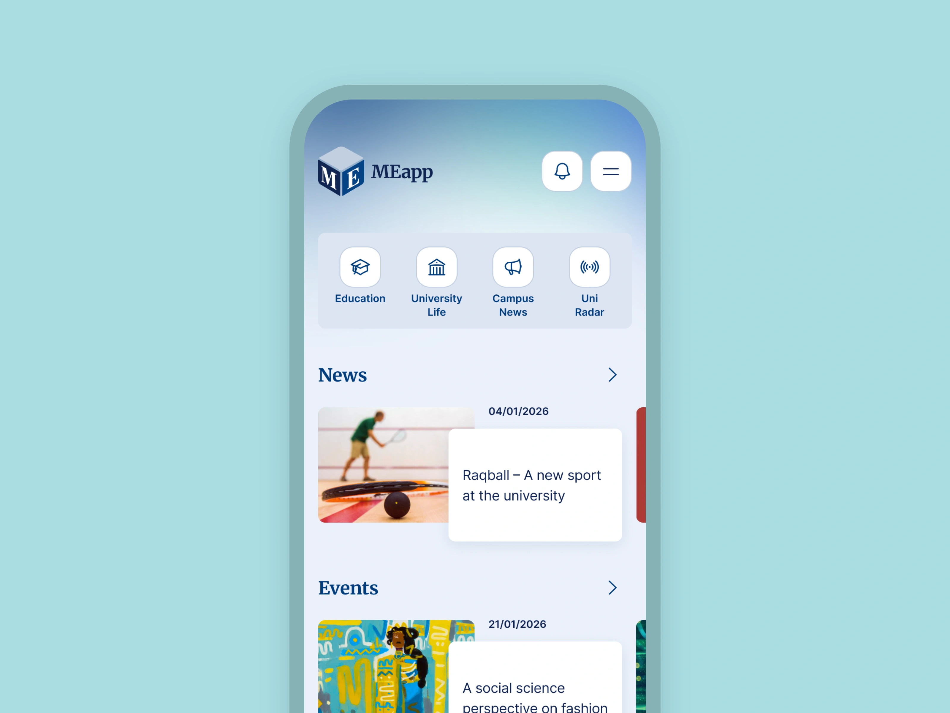 Campus app accessibility design app design campus mobile ui modular design ui design university
