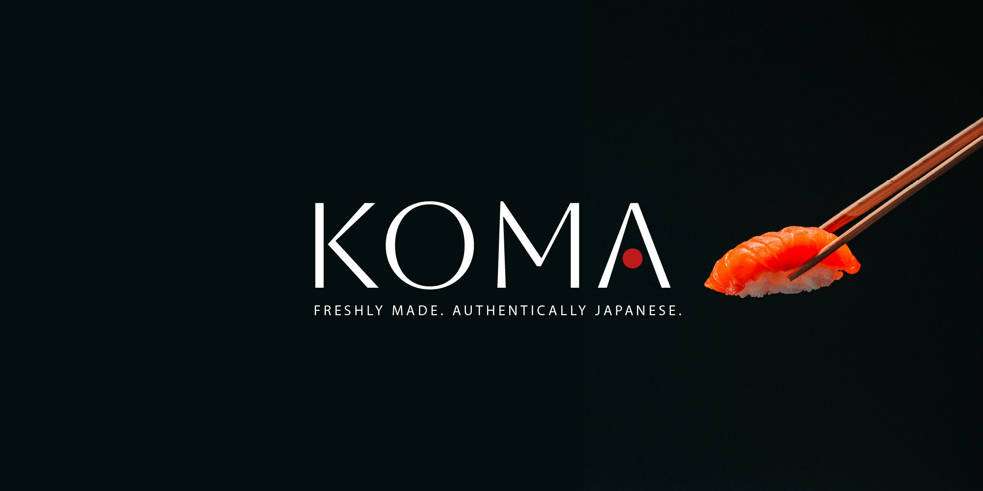 KOMA — Premium Japanese Sushi Brand Identity brand identity branding food branding graphic design japanese aesthetic japanese branding japanese sushi logo logo design luxury branding minimalist branding premium branding restaurant branding sushi restaurant typography visual identity wordmark