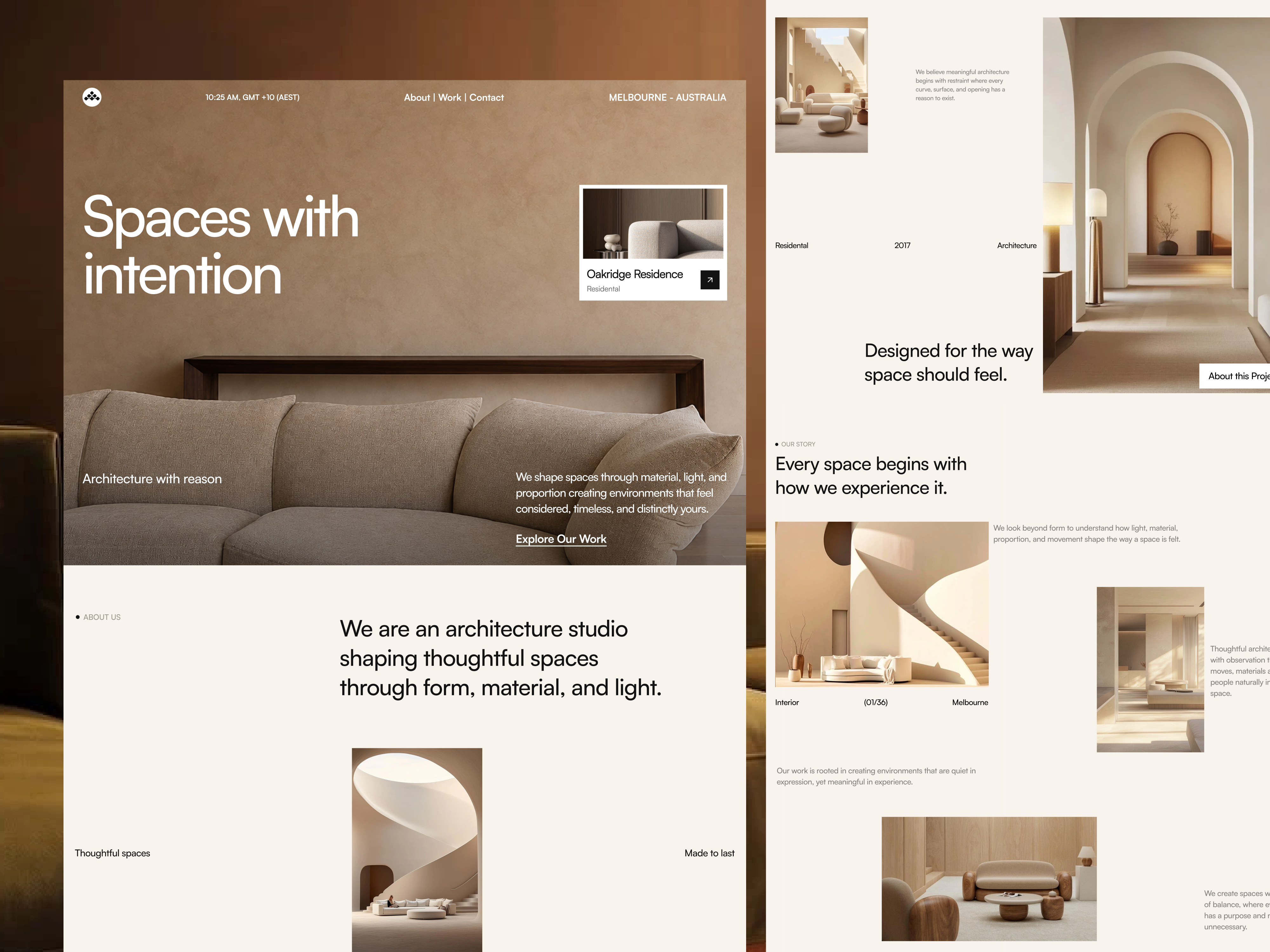 Atelier - Real Estate Landing Page apartment architecture building business clean editorial graphic design home house landing page minimalist modern web design properties property website real estate realestate ui ux web web design