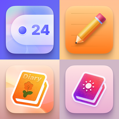 Diary App icon app icon icon design ui