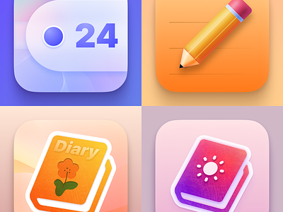 Diary App icon app icon icon design ui