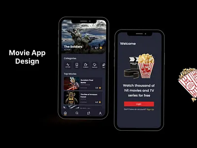 Movie App android android app aplication app app design chenema ios iphone mobile mobile app movie movie app movies product design ui ui design uiux user interface ux uxui