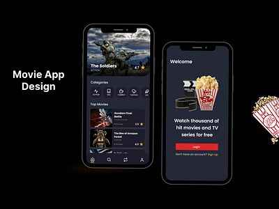 Movie App android android app aplication app app design chenema ios iphone mobile mobile app movie movie app movies product design ui ui design uiux user interface ux uxui