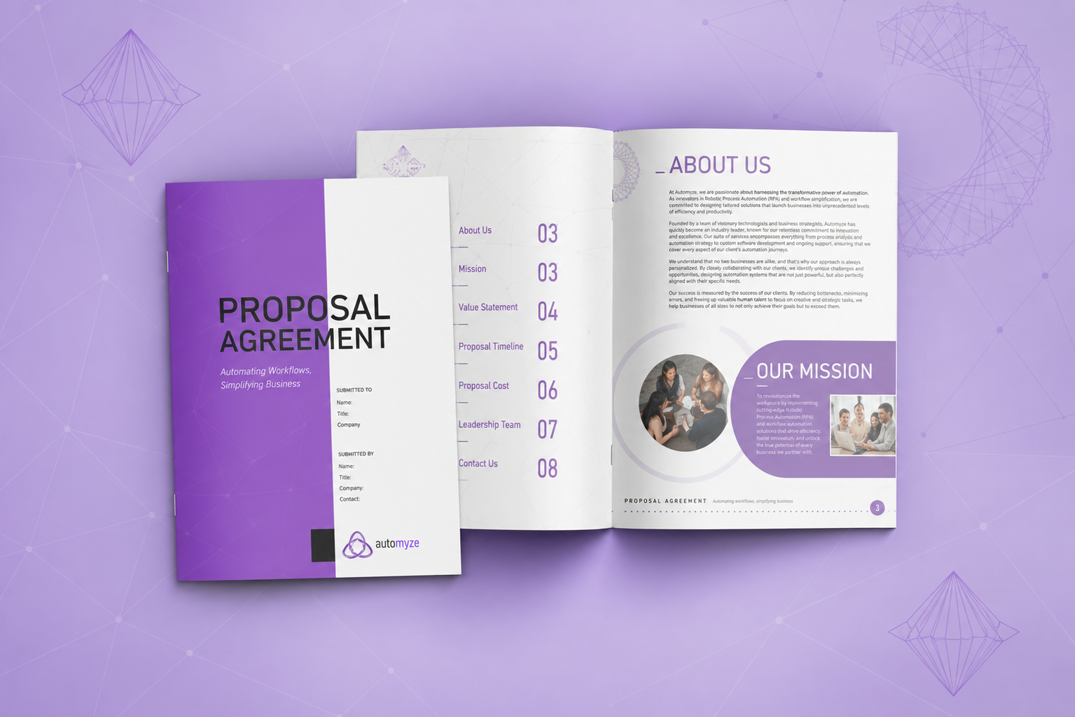 Business Proposal Design for Automation & RPA b2b design business design business proposal corporate design corporate document document design editorial design information design layout design pdf design proposal design rpa
