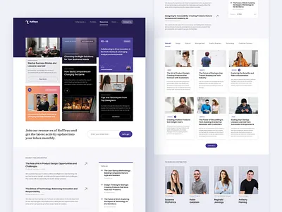 Ruffleyo - Resources Page - SaaS Website blog blog page blog website company website layout website resource resource page responsive ui ux website website exploration
