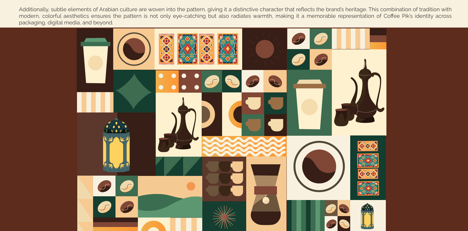 Coffee Pic Pattern branding custom design pattern design