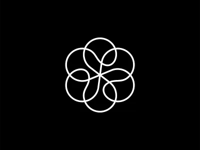 One Line Flower Logo abstract branding design emblem flower garden geometric icon illustration leaf lines logo mark nature one line original premium symmetry vector yoga