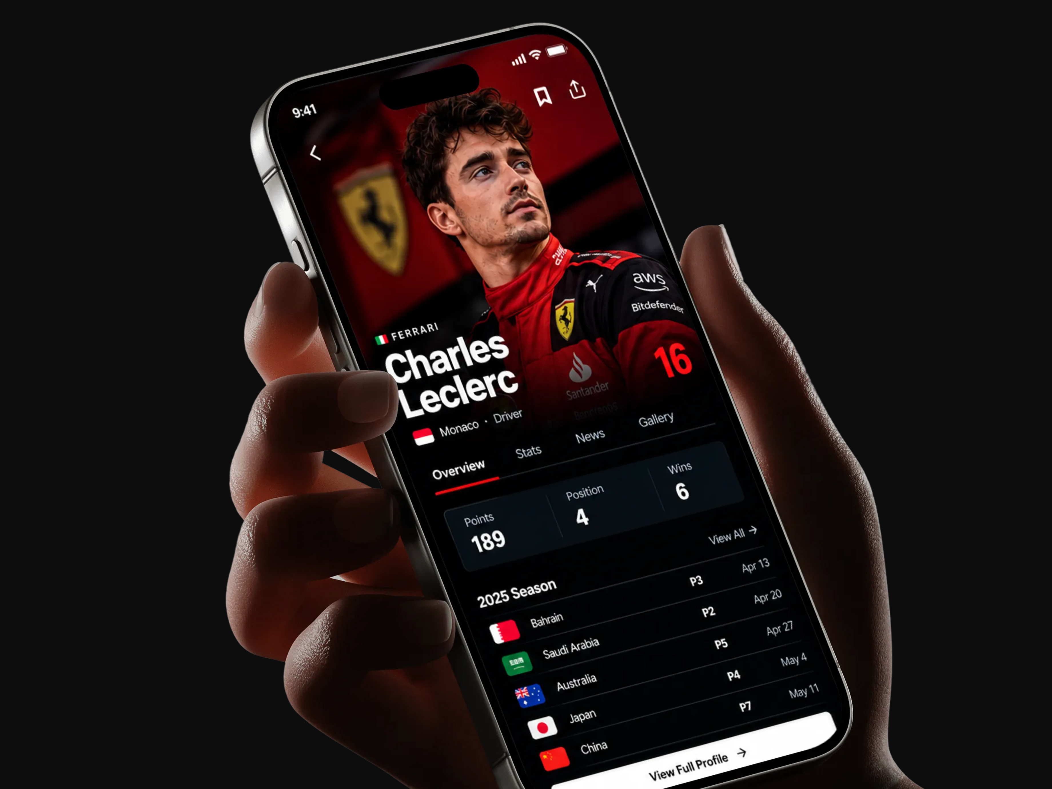 Formula 1 Mobile App uiux app concept app design car racing car racing app dark ui f1app figma formula1 mobile app mobile ui product design racing app racing app design sports sports mobile app sports ui sportsapp ui ux user interface ux design