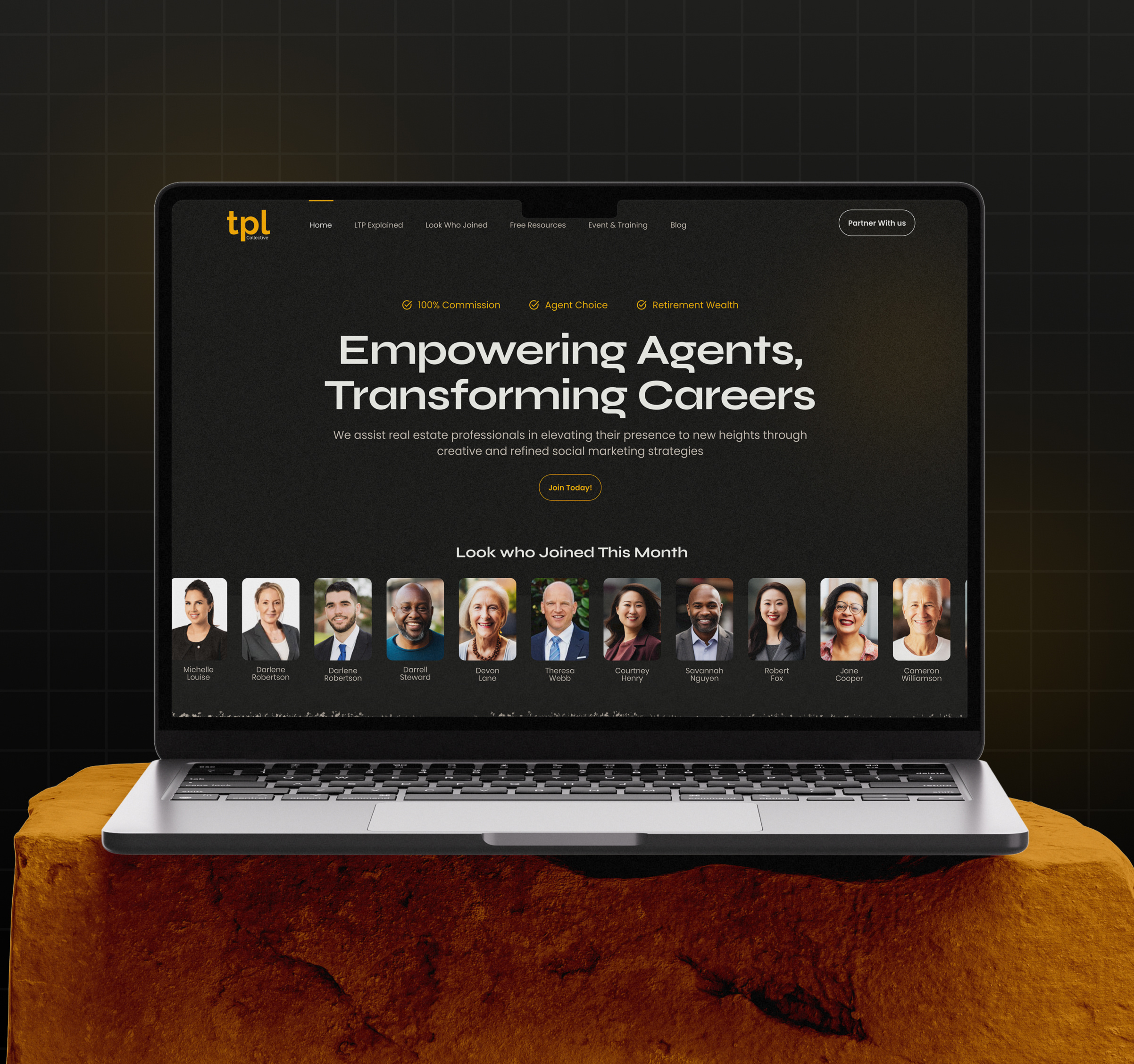 Real Estate Agent Network Website Design agent network dark mode dark ui hero section landing page real estate website ui design ux design web design website design