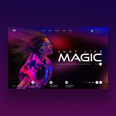 Just Like Magic Web Ui Design Concept design graphic design illustration logo nft nft artwork photography ui ui design ux ux design web design