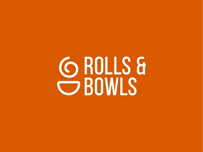 Rolls & Bowls bowls brand identity branding buddha design fast food flat food graphic design logo logodesign minimal modern monoline rolls simple sushi tasty vector visual identity