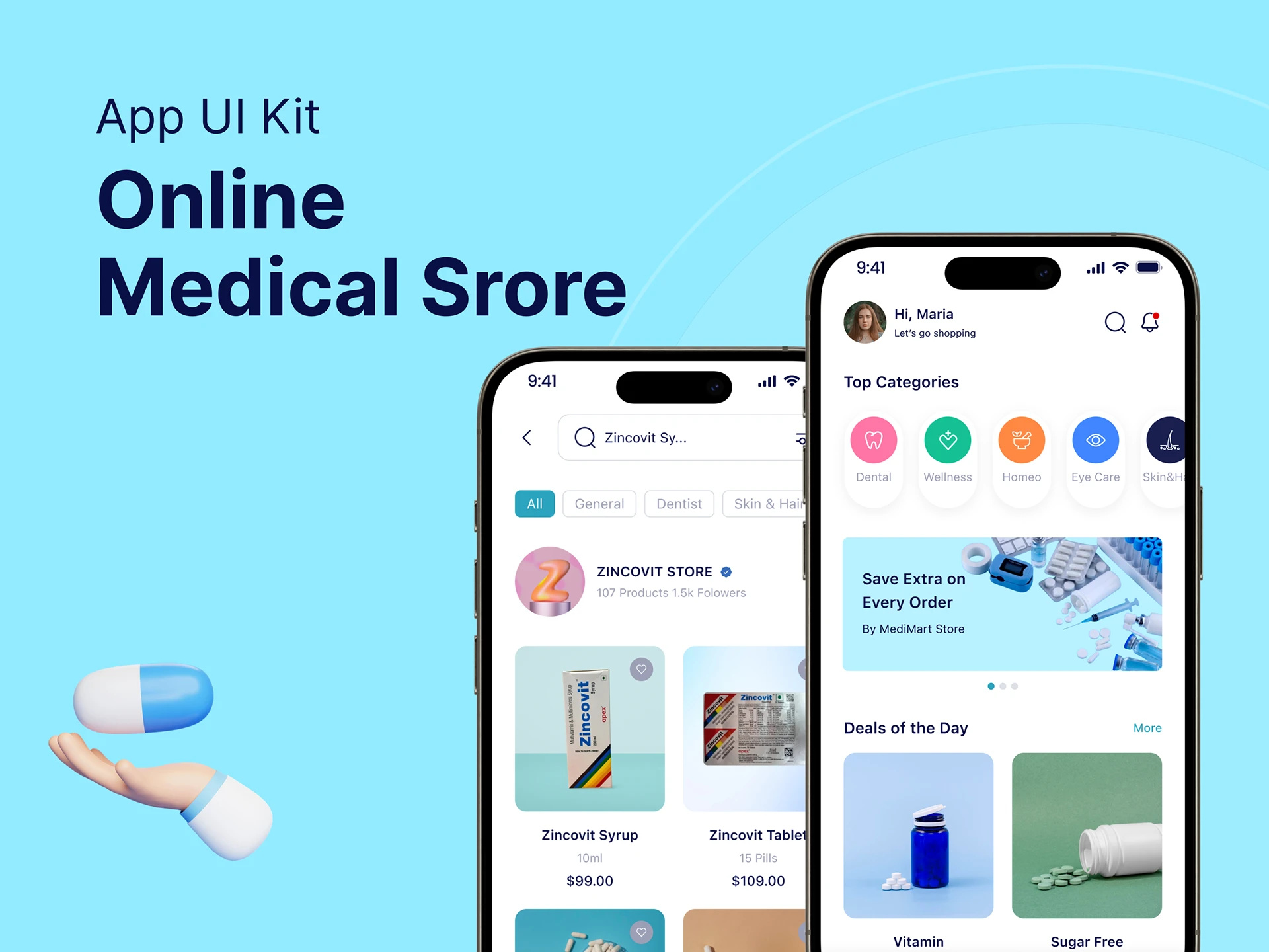 Online medical store ui kit ecomm app ecommerce landing page medical app modern app online medical online store ui ui design ui ux ux web ui