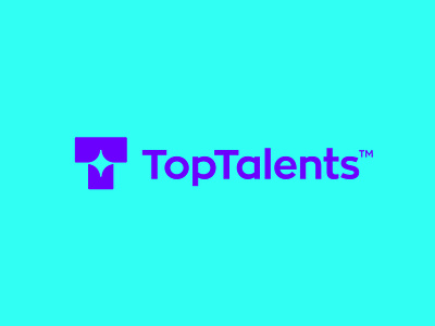 TopTalents logo agency branding jobs letter logo minimalist monogram negative space recruiting agency recruitment smart logo star t t monogram talent talented talents top tt web3