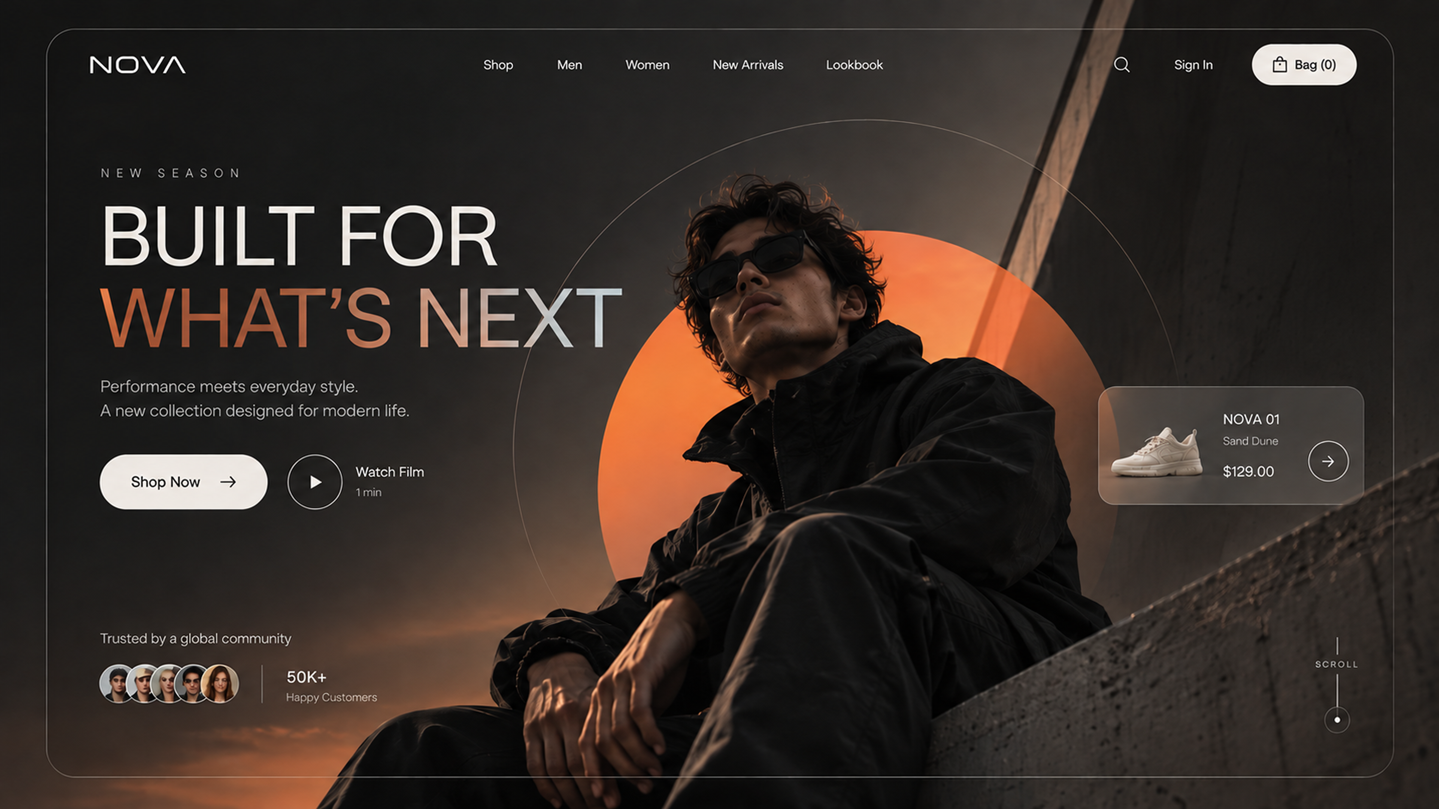 NOVA - Modern Fashion E-Commerce Website UI animation branding ecommerceui fashionwebsite figmadesign graphic design ui uiuxdesign uxdesign webdesign