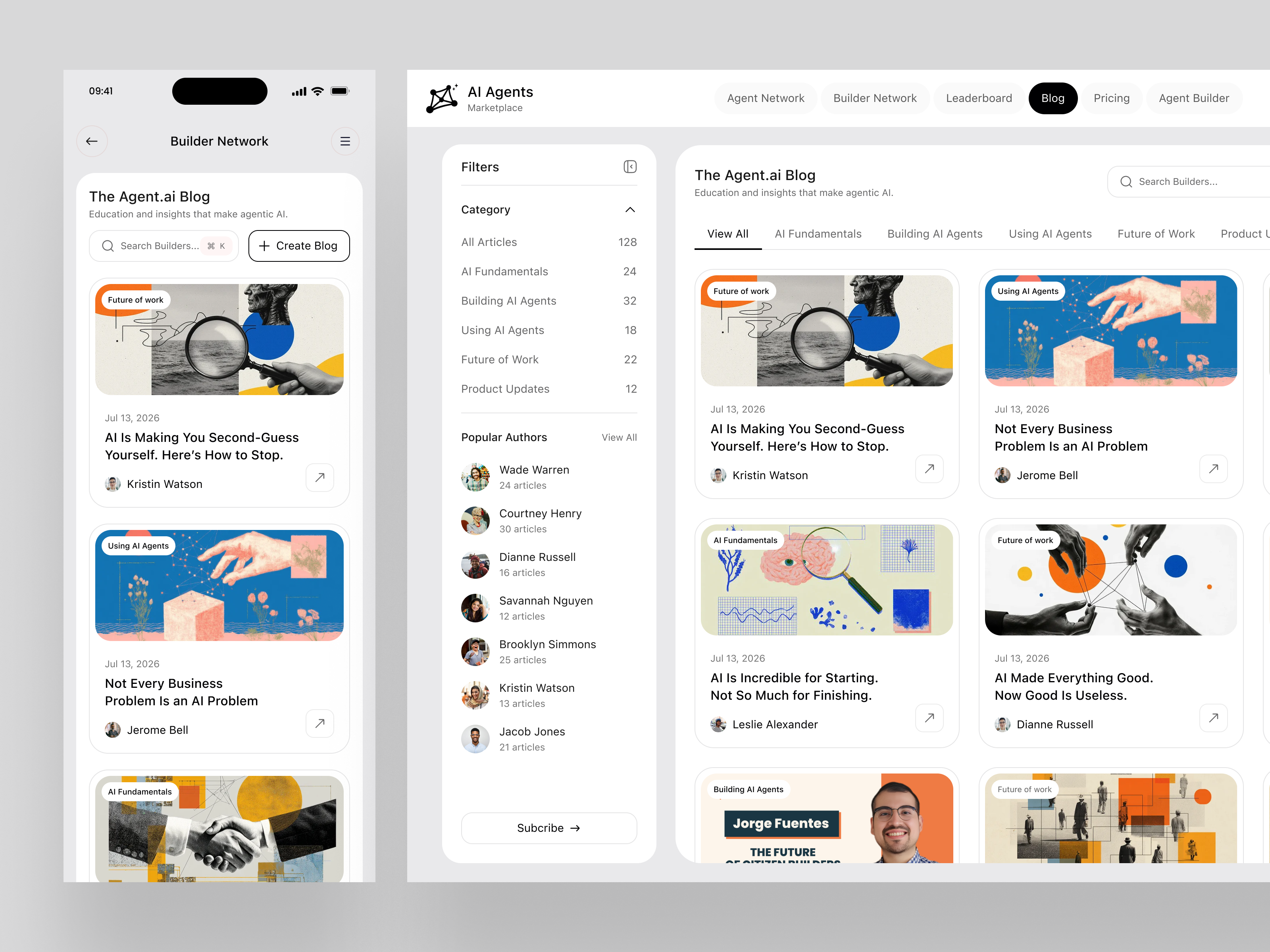 AI Agents Marketplace | SaaS Web Application agent ux ai ai agents ai agents marketplace ai ux product saas web web application webapp