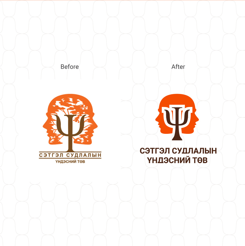 The National Centre Of Psychology - Rebranding 2d branding case study design designer sane dribbble dribbble best shot flat graphic design human logo logo man logo mongolia orange branding orange logo psychology psychology logo rebranding vector yellow branding