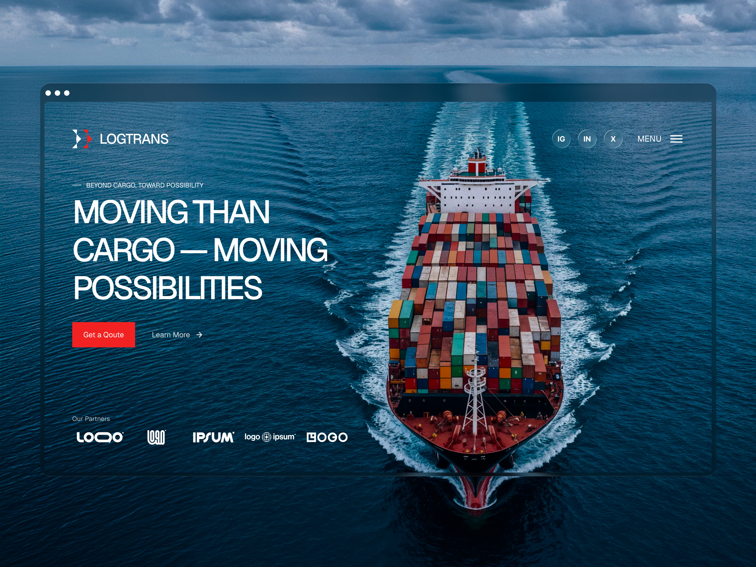 Freight and logistics website landing page design figma figma template landing page ui ui design ui inspiration ui showcase ui trends ui ux uiux web design website