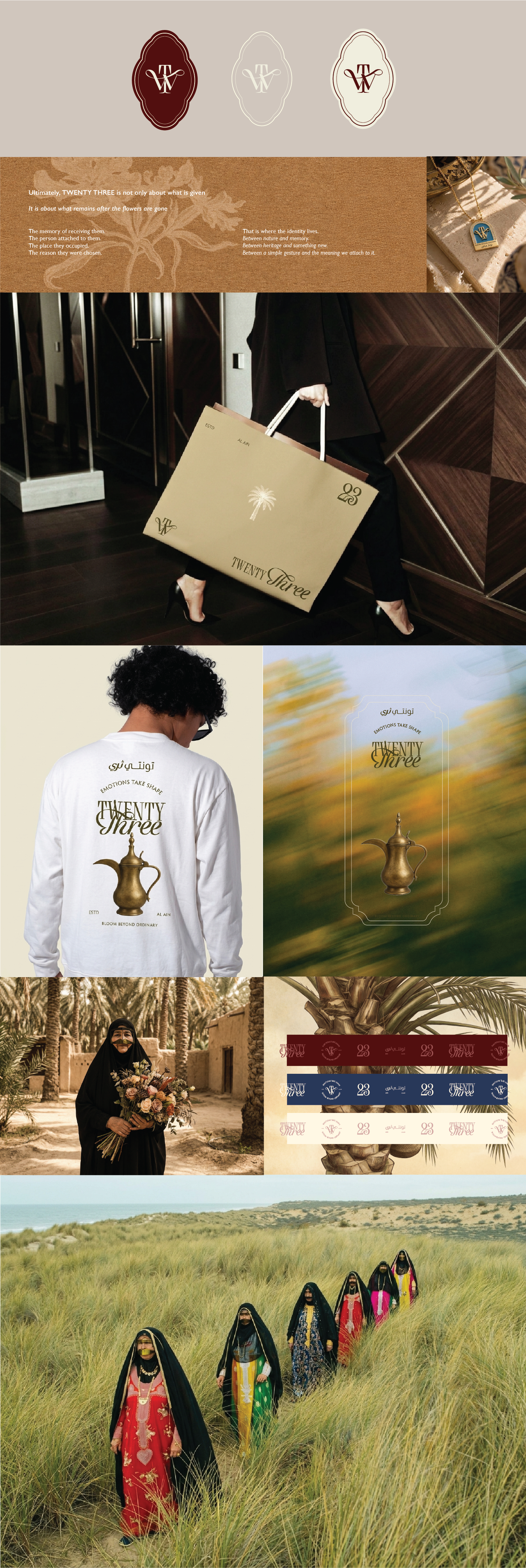 TWENTY THREE — Contemporary Floral Branding | UAE art direction branding editorial design floral branding flower shop branding graphic design logo luxury branding packaging design typography uae branding