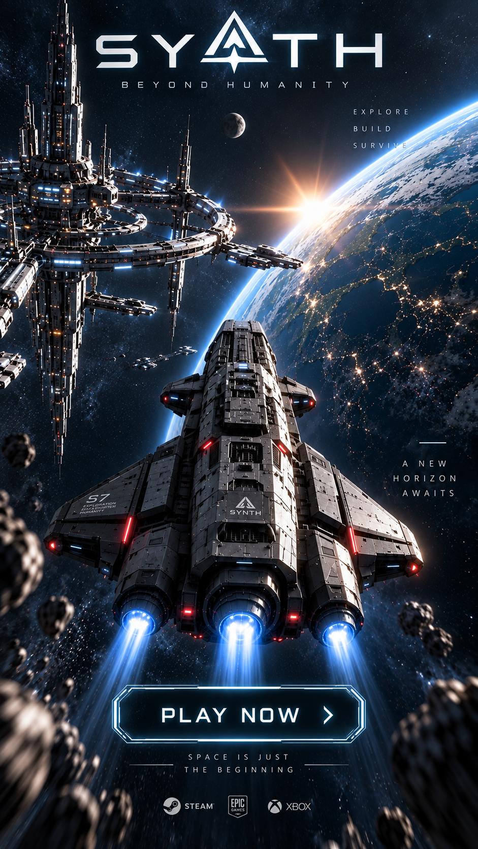Synth-arcade game adds ai concept fantastic games shooter space