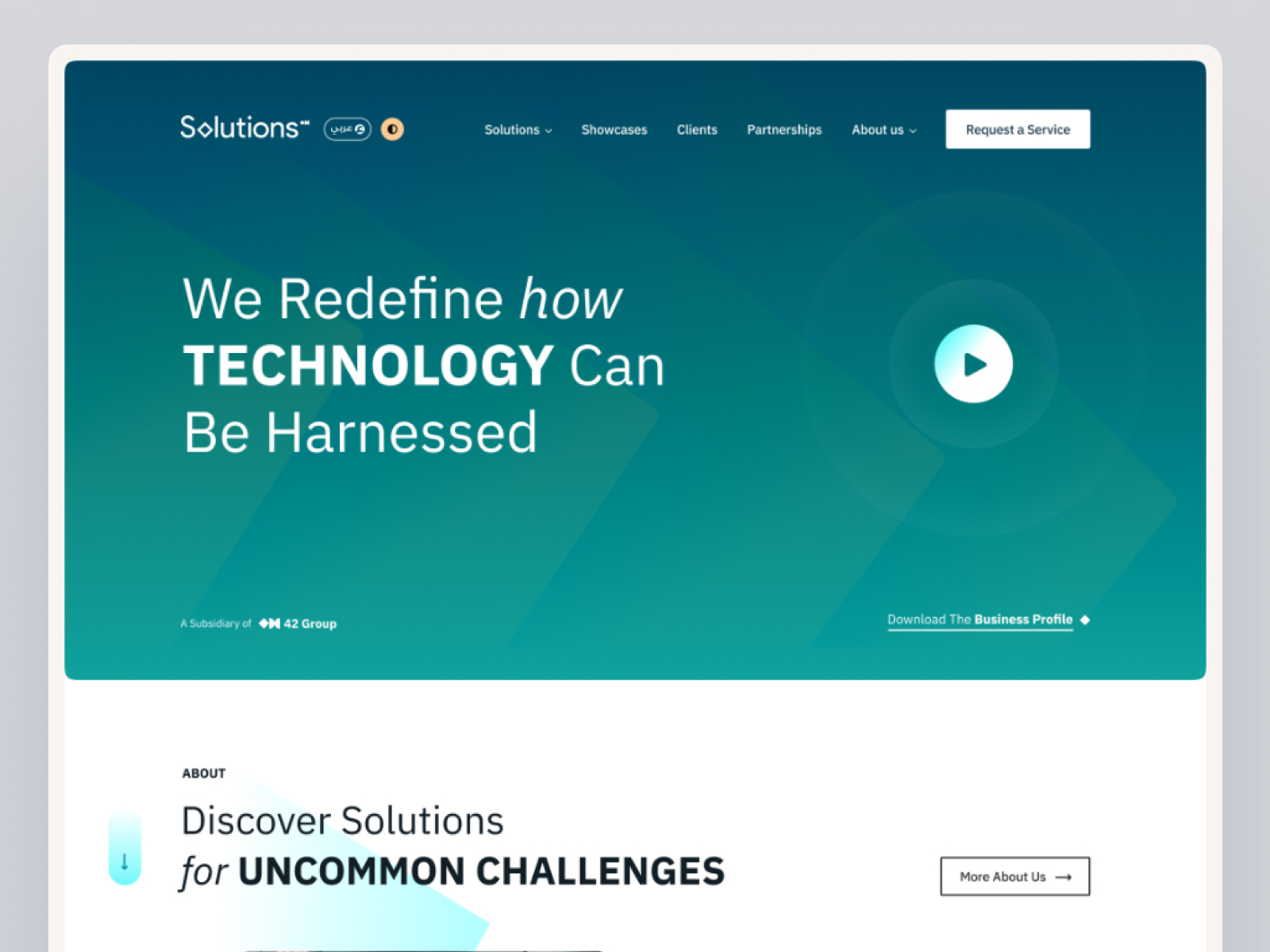 Solutions by 42 — Corporate Website UX/UI Design corporate website design system figma product design responsive design saudi arabia ux ui visual design web design website design