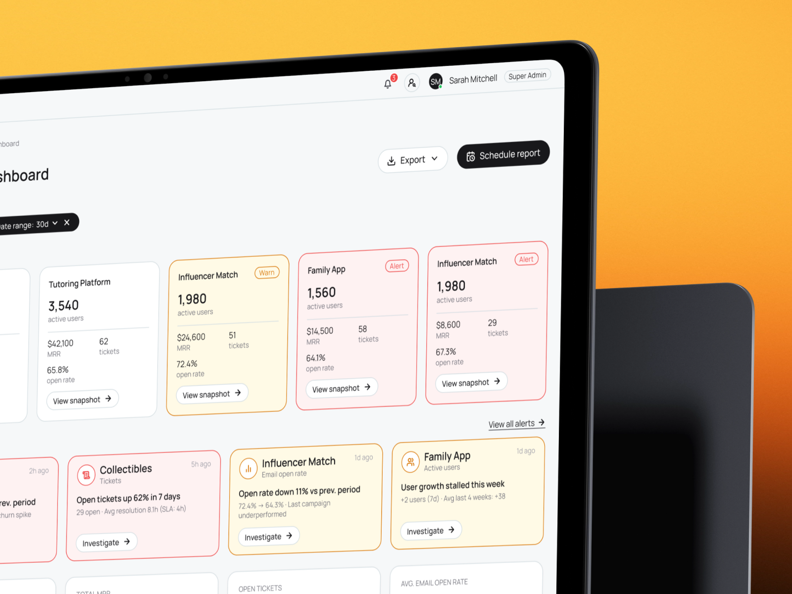 Every Product Reports In | SaaS CRM UX UI analytics b2b crm dashboard design platform product design saas ui ui design user experience ux ux design ux ui design uxui design web design