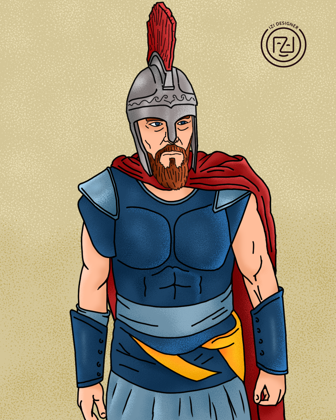 Odysseus digital greek illustration odysseus