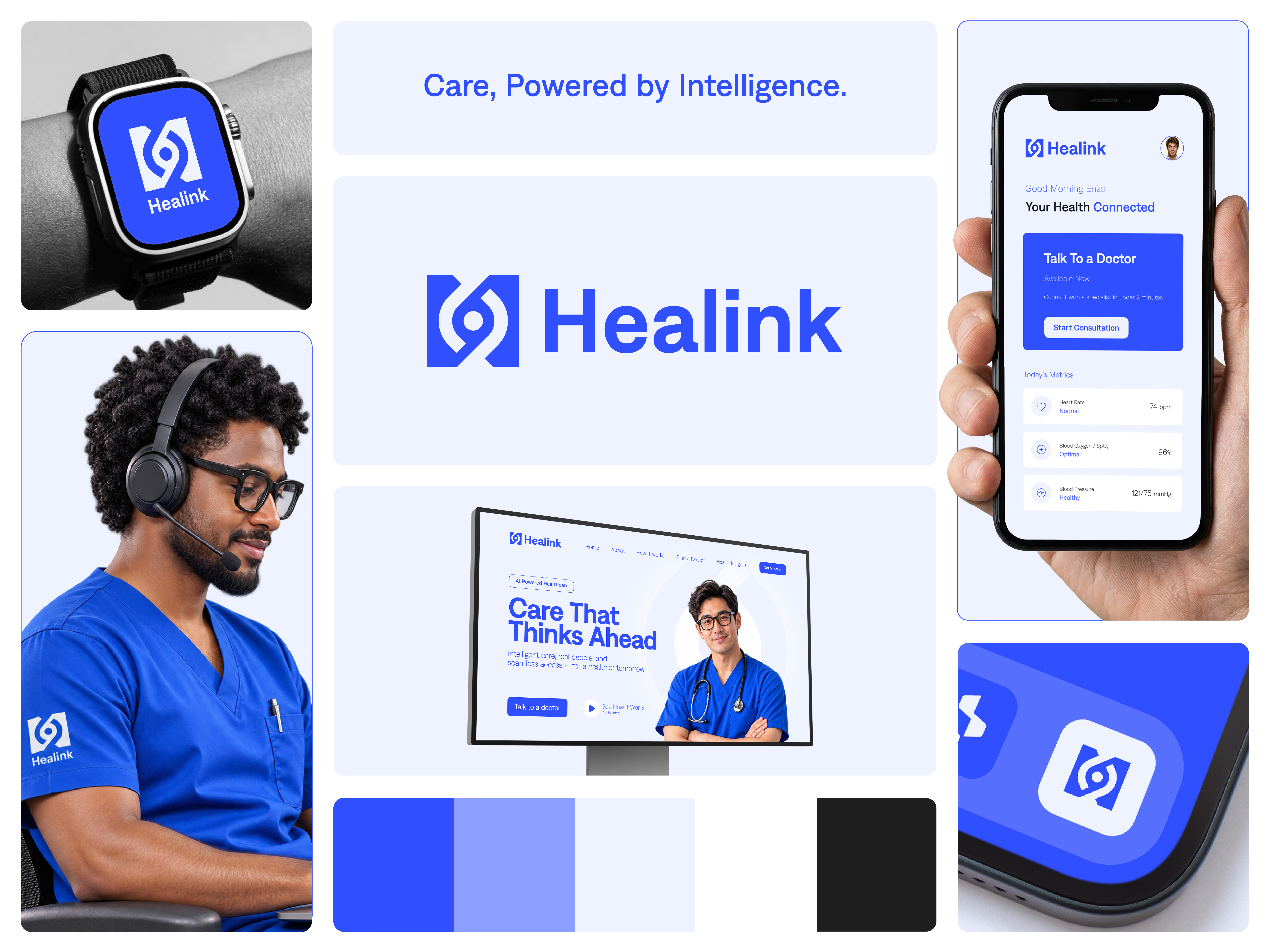 AI-Powered Healthcare Brand Identity for Connected Care ai healthcare brand identity app icon brand identity branding digital health branding healthcare app healthcare logo healthcare startup branding healthtech healthtech startup branding logo logodesign minimal logo visual identity