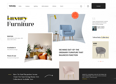 Luxury Furniture Website. app design design figma ui ux website