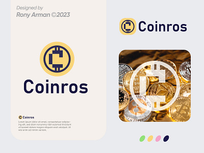 Coinros logo brand identity brand mark branding logo logo design modern logo popular logo visual identity