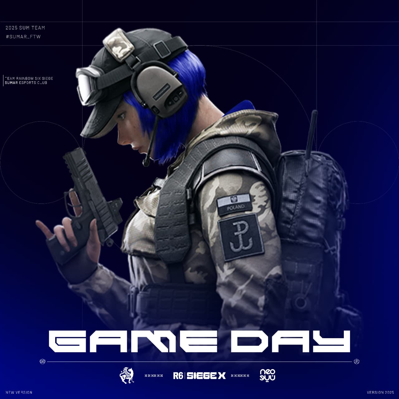 Sumar Esports - Rainbow Six SiegeX Team Campaign character renders esports design game day photoshop rainbow six siege social media campaign sumar esports tournament branding