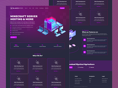 Landing Page Design For Blakesmods design graphic design landing page design ui user experience design user interface design ux website design