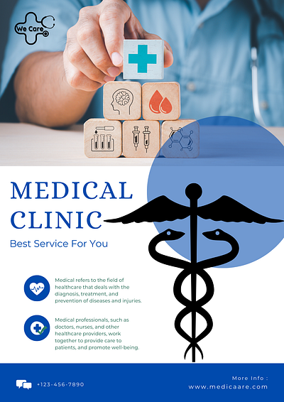 Poster Design of Medical Clinic branding flyer design logo medical poster design ui ui ux ux