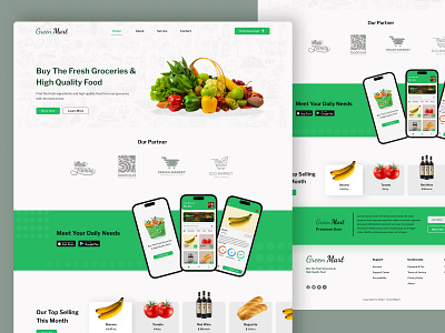 GreenMart Landing Page Design design groceries landing page landingpage web design website